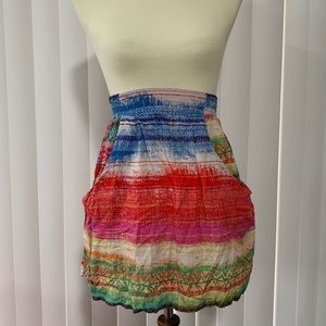 American rag tiedye like high waist skirt w/pocket